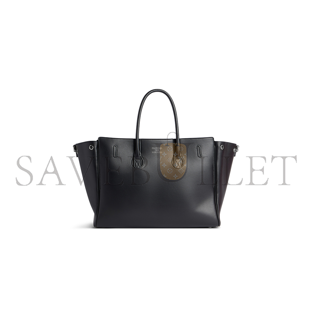 BALENCIAGA WOMEN'S BEL AIR SMALL CARRY ALL BAG IN BLACK 8125452ABAW1000 (29.5*20.3*11.9cm) BALENCIAGA WOMEN'S BEL AIR SMALL CARRY ALL BAG IN BLACK 8125452ABAW1000 (29.5*20.3*11.9cm)